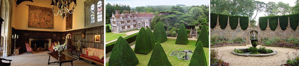 The Great Hall, The Topiary Lawn and The Coronet Garden