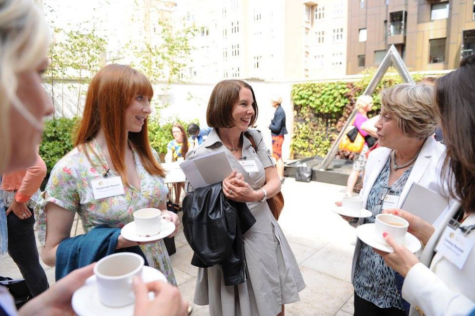 New BIID President Elect 2016 Susie Rumbold seen chatting about the institute's future plans with fellow interior design professionals at this year's AGM event. 