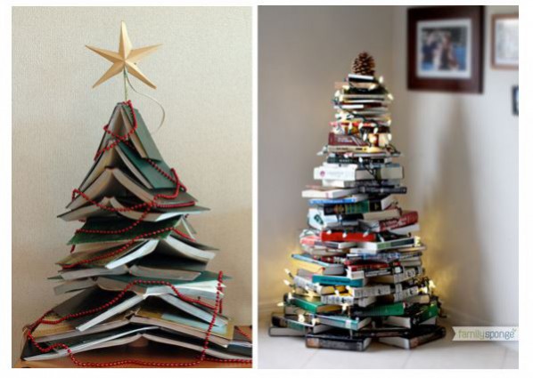 NDA's alternative Christmas Tree ideas and inspiration: For lovers of literature, create a Christmas tree out of books