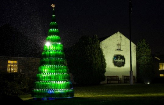 NDA's alternative Christmas Tree ideas and inspiration: For the eco-concious, create a Christmas tree out of bottles