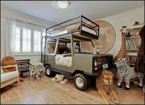 childrens safari themed bedroom interior design