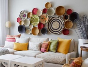 woven basket wall art