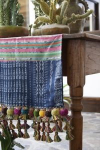 woven table runner interior design