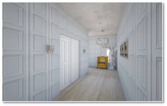 Hallway render by Salima Mulji