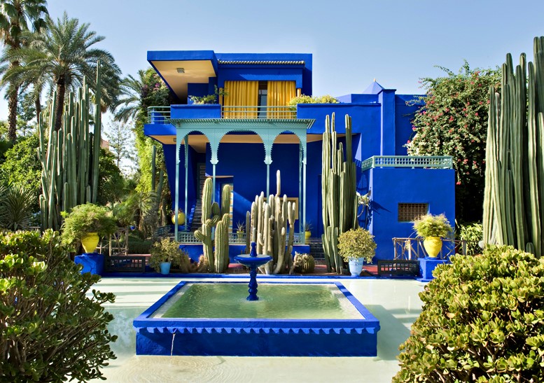 The Majorelle Gardens in Majorelle blue