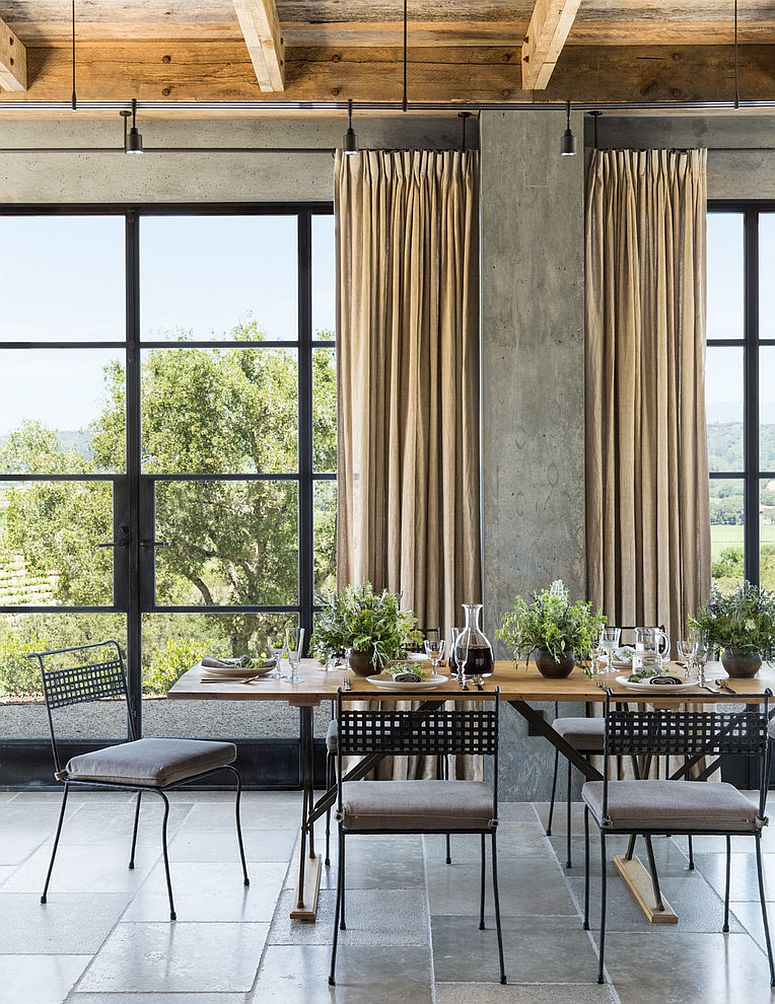 Farmhouse interior design - stylish dinning room 