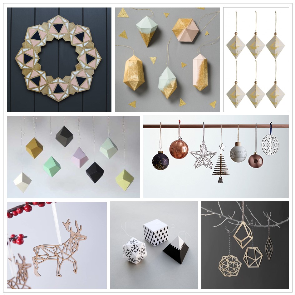 Geometric trend Christmas decoration