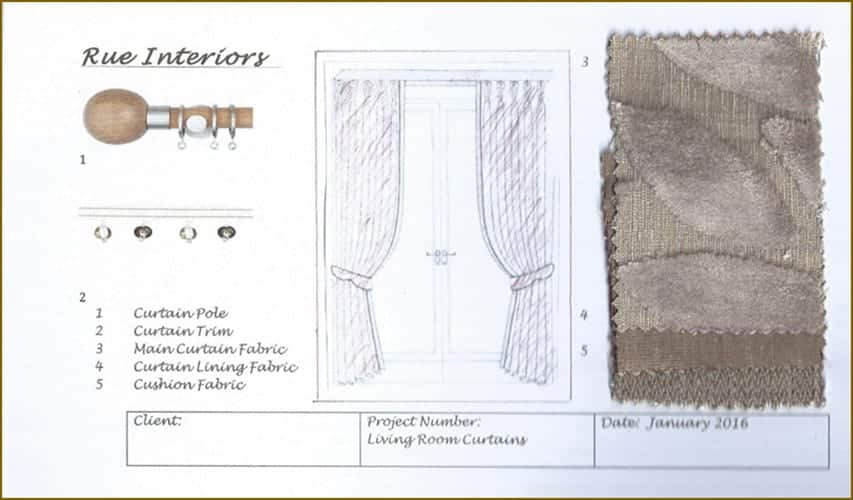 Caroline Wright work - Diploma Professional Curtain Making - National Design Academy