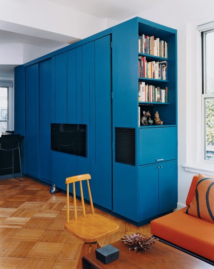Micro Homes And Small Space Living DWELL (2014) Space-Efficient Renovation in New York . The Unfolded Office- This renovation by Michael Chen of Normal Projects and Kari Anderson created the aptly named Unfolding House.