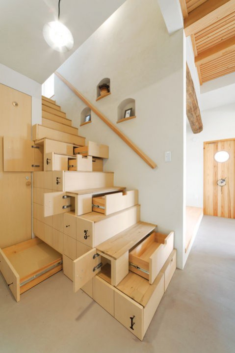 Micro Homes And Small Space Living DWELL (2012) Top Drawer - a project based in Fukushima Prefecture (Japan) designed by architect Kotaro Anzai.