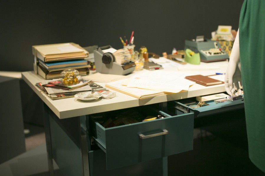 Set Design Mad Men props and desk details via 