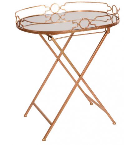 Sex and the City 2 inspired Interior design trends: modern, Moroccan style Cora mirrored tray table by Joss & Main.