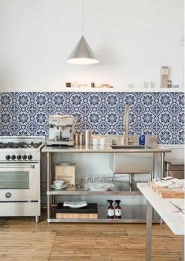 Dutch tiles like Carrie. SATC set design inspired interior design ideas