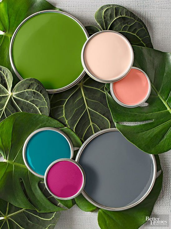Better homes and gardens colour palette of the year. Tropical Trend, incorporating into your interior.