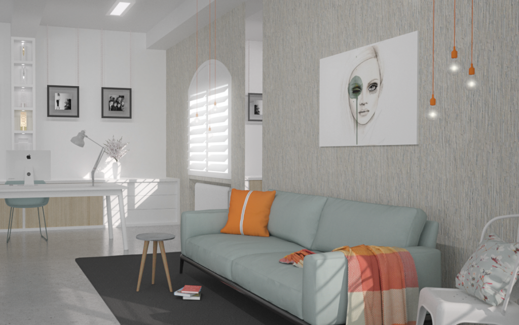 Guest Blogger Anita Brown's Top 5 Tips: How to Create a Realistic Interior Render. Example 4. Anita Brown 3D Visualisation Victoria Beckham Office.
