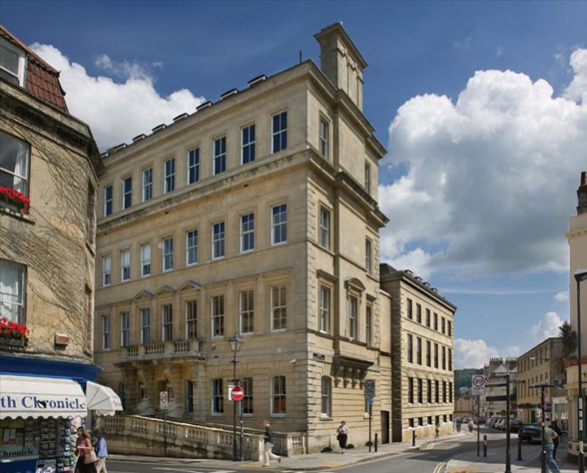The Gainsborough Hotel Bath & spa hotel. BA Hons Heritage interior design project case study: NDA student Claire Truman. The Gainsborough Bath Spa, Grade II listed buildings turned into a five-star spa hotel. originally designed by John Pinch. Image: EPR Architects.