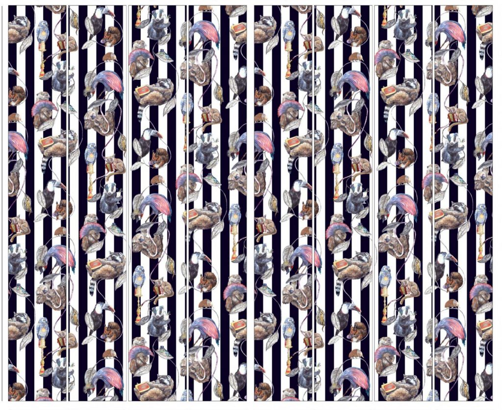 For National Wallpaper Week, National Design Academy Marketing Executive Marianne chose House of Hackney's Midnight stripe wallpaper as her favourite wallpaper due to the scale and sense of drama of its design.