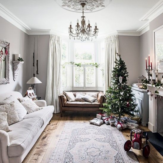 Christmas Interior inspiration: Winter Whites inspiration image found on housetohome.co.uk