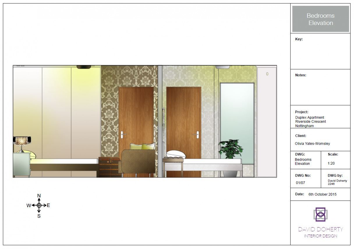 This month David has been awarded for for his Furniture and Furnishings Project for the final module of his Foundation Degree (FdA) in Interior Design: Tech drawing 2 Elevation (1)