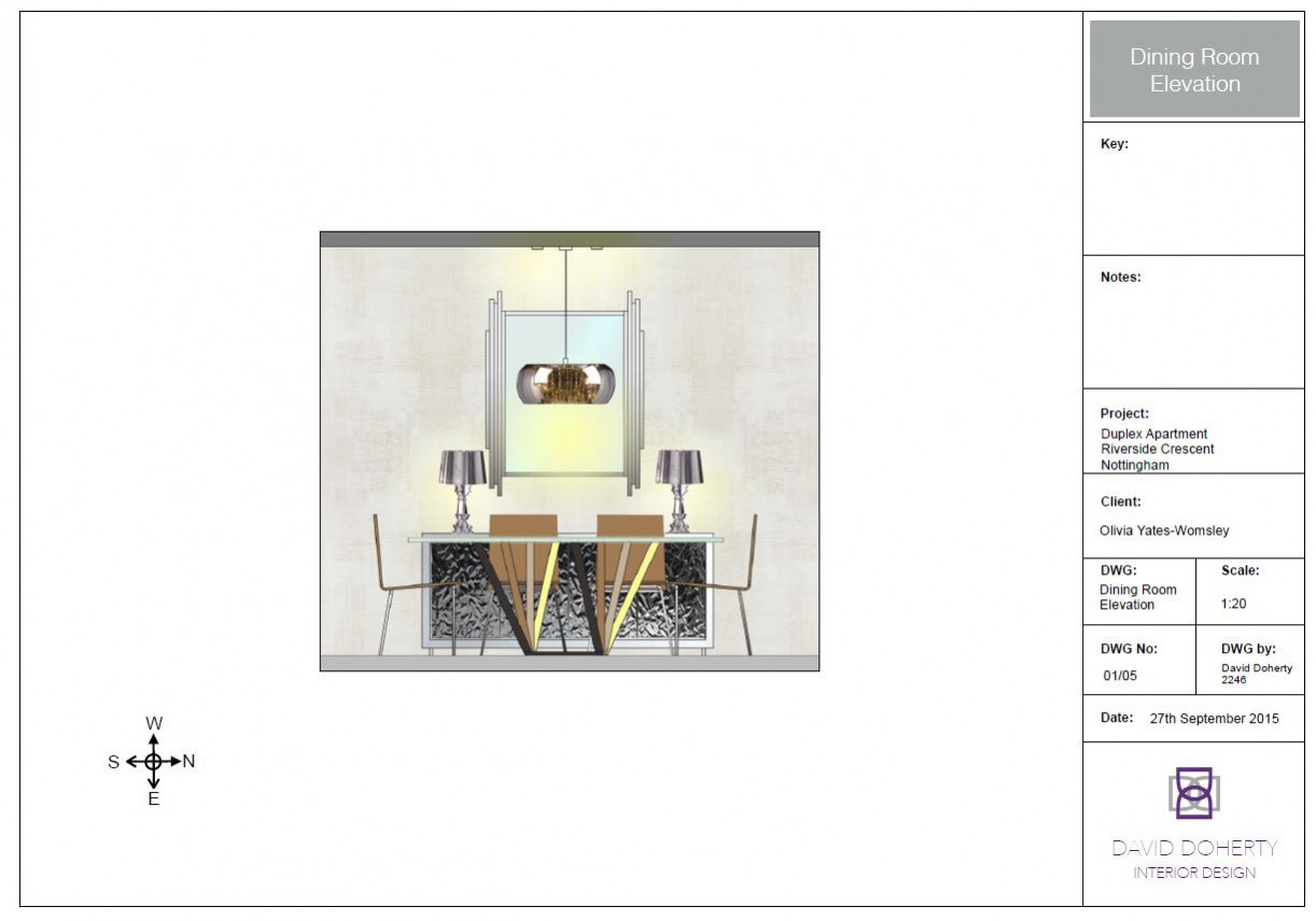 This month David has been awarded for for his Furniture and Furnishings Project for the final module of his Foundation Degree (FdA) in Interior Design: Tech drawing 2 Elevation (2)