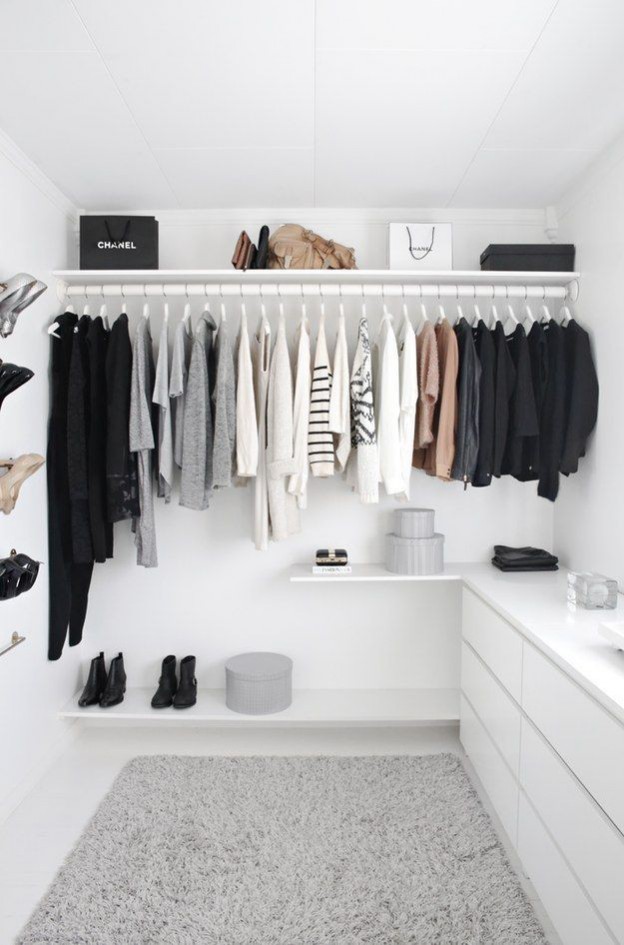 How to de-clutter your interior this January: The KonMari method, starting with your wardrobe and clothes - the order of tidying your home is important, image via www.mydomaine.com