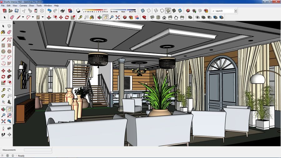 presentation drawing in interior design