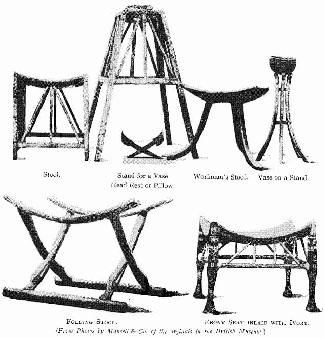 Examples of Egyptian Furniture from the British Museum