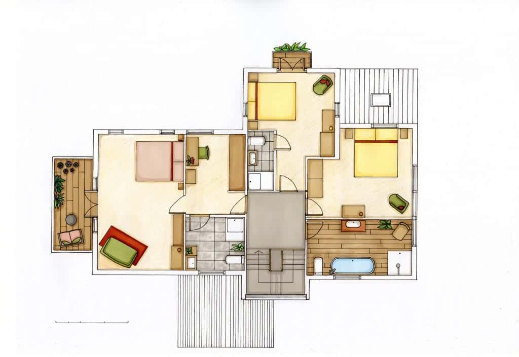 Loscombe Down floor 3 rendered floor plan