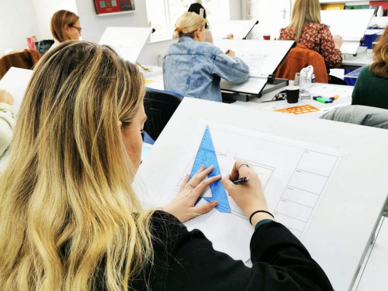 Design School Technical Drawing Student at design school