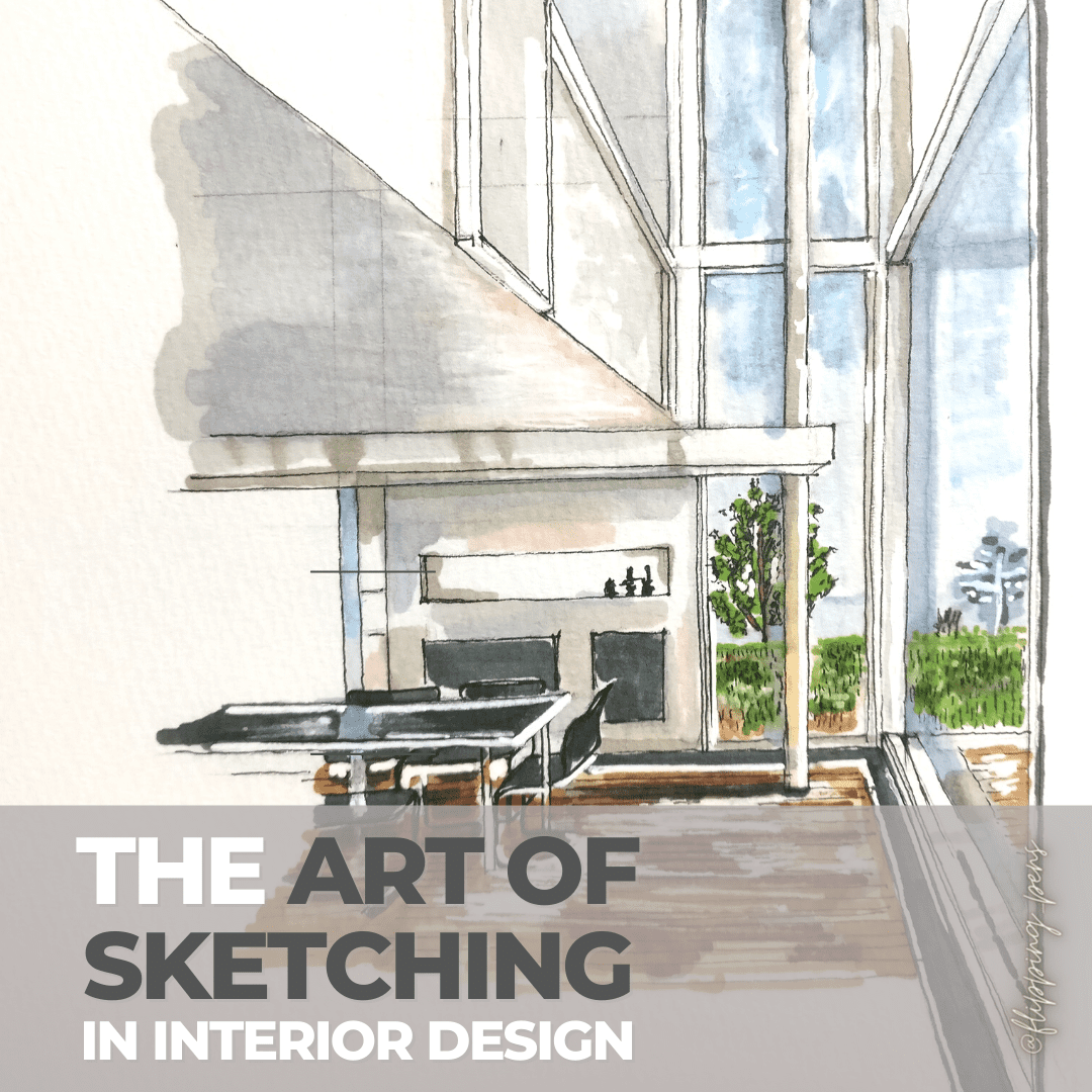 Online sketching courses for interior designers  School of Sketching by  Olga Sorokina  Interior design drawings Interior design sketches Interior  sketch